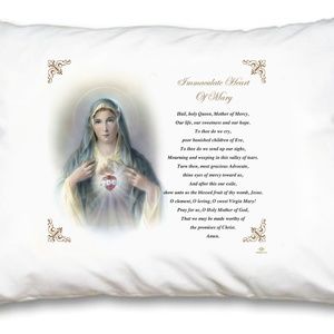 Immaculate Heart of Mary Pillow Case - English